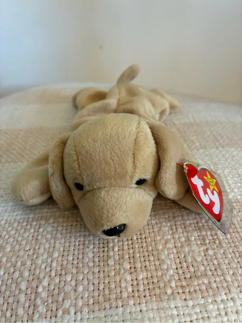 Ty Beanie Babies - “Fetch” the Golden Dog - 90s vintage collectible with tags